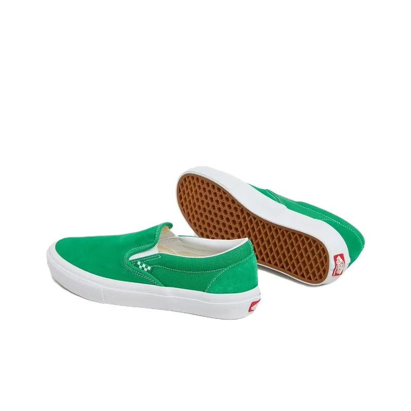 Vans Slip on Non slip Lightweight Low Top Skateboard Shoes Unisex Green-3
