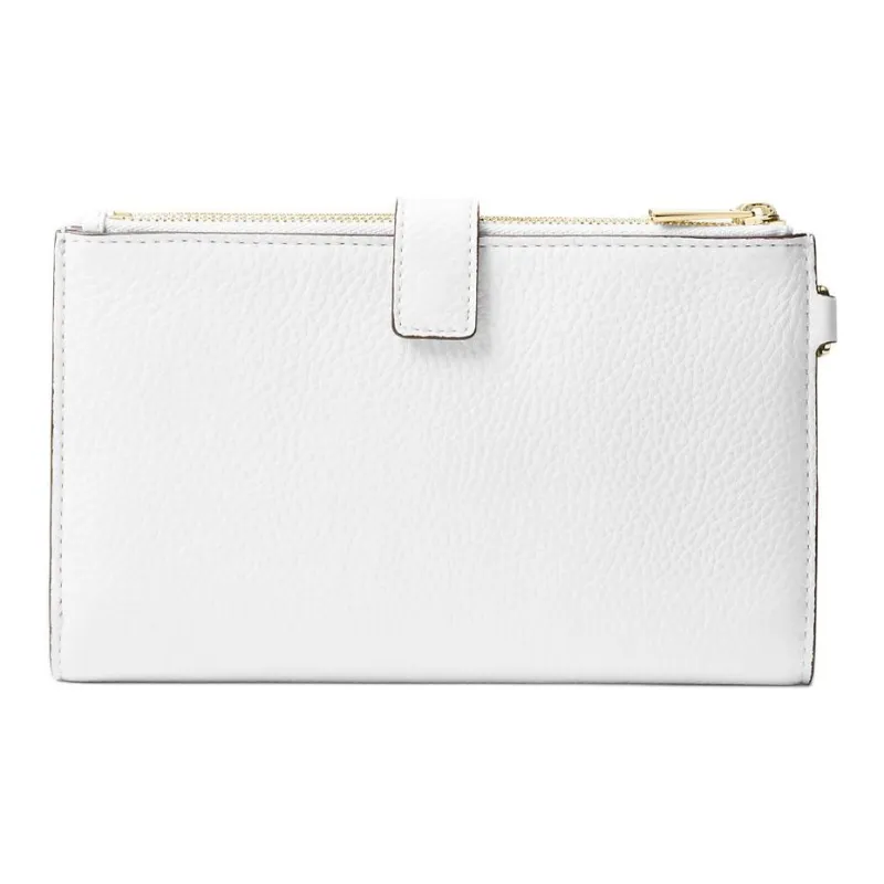 MICHAEL KORS Adele Leather Wallet Women's Optical White-1