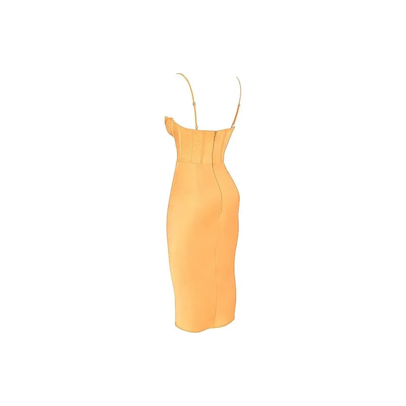 HOUSE OF CB Myrna Slip Dresses Women's Tangerine/Orange-2