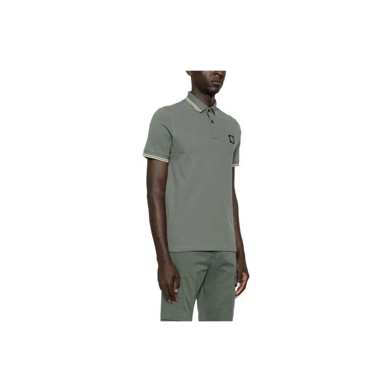 STONE ISLAND Compass appliqué Polo Shirt-3