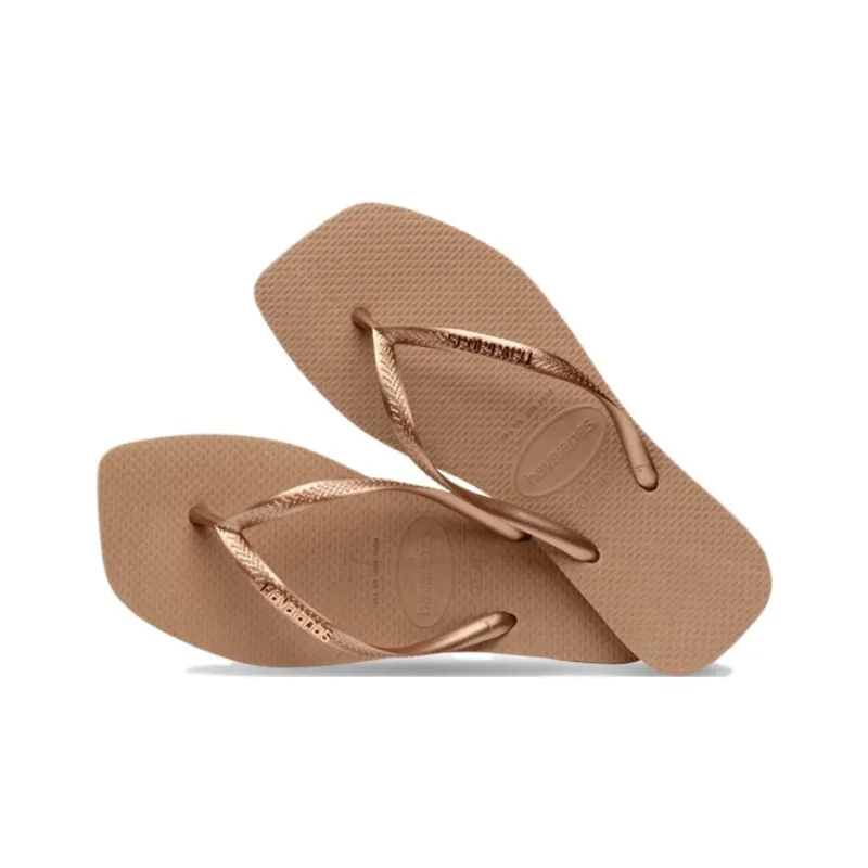 Havaianas Square Flip Flops Women's Rose Gold-3