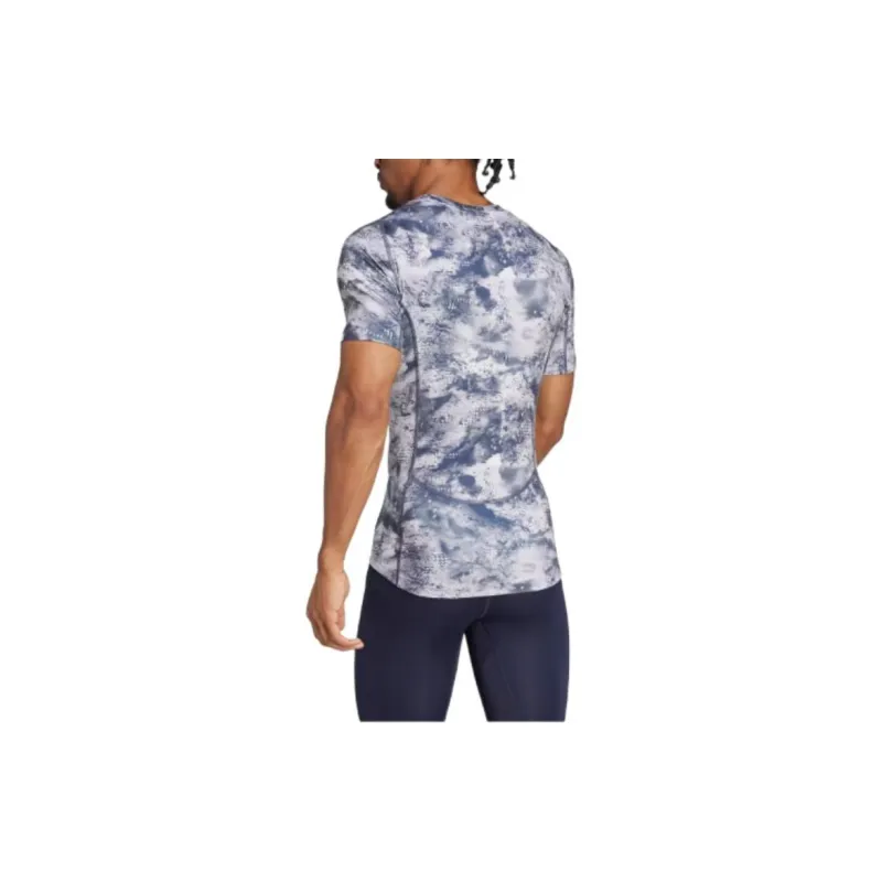 Adidas Free Shipping With AdiClub Techfit Training Allover Print Tee-2