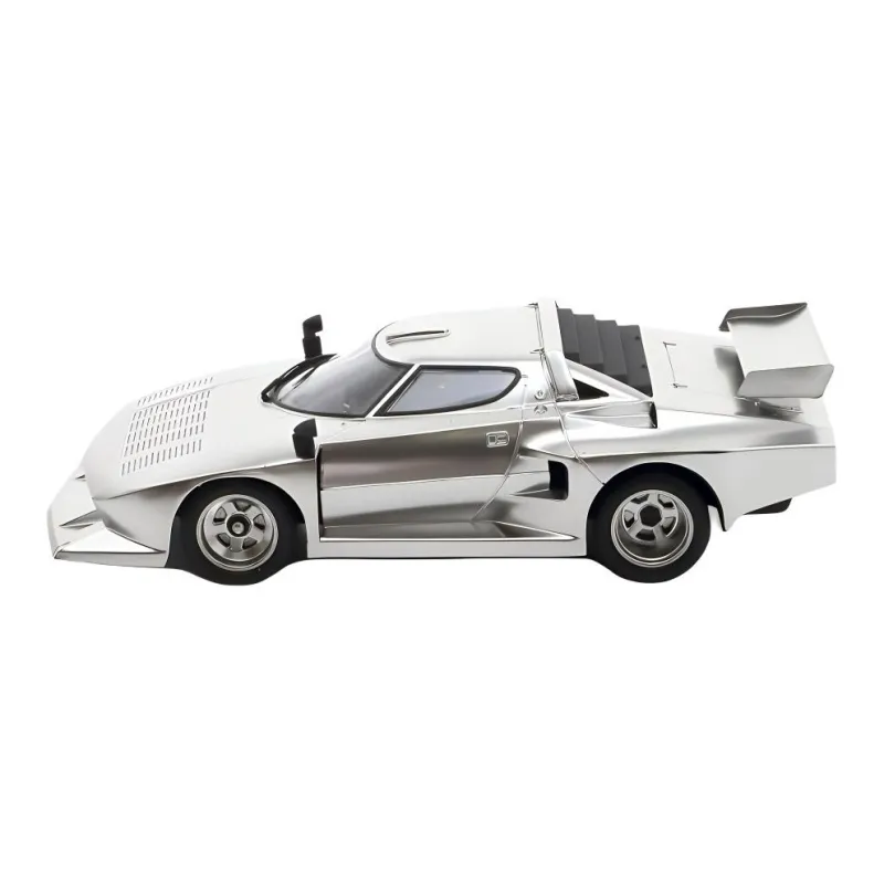 Tamiya Sports Car LANCIA STRATOS TURBO Plated Silver Car Shell Assembled Models-3