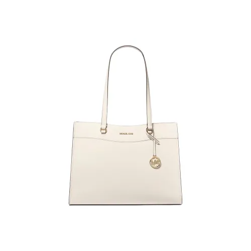 MICHAEL KORS Jet Set Travel Leather Tote Bag Shopping Bag Handbag Shoulder Bag Large Size Women's Ivory
