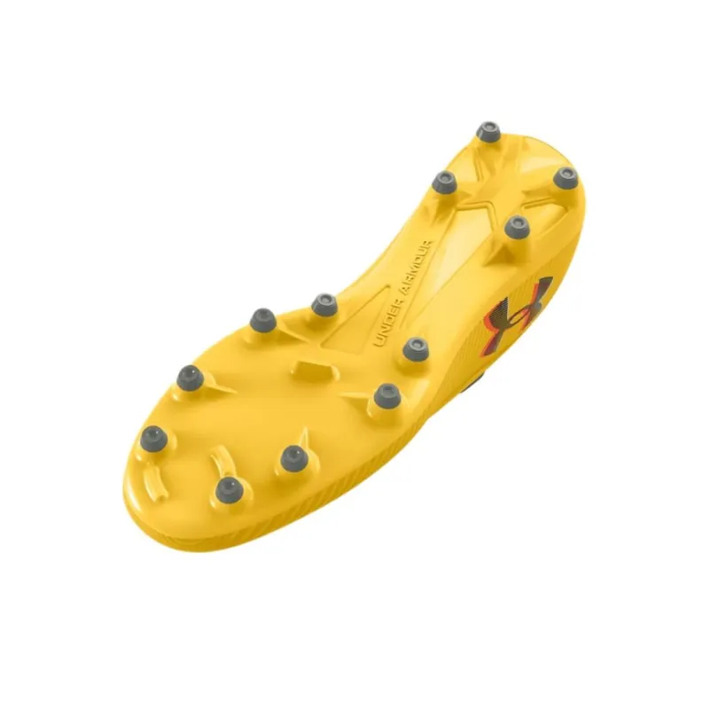 Under Armour Magnetico Select 4 Anti Slip Wear Resistant Soccer Shoes Unisex Yellow-4