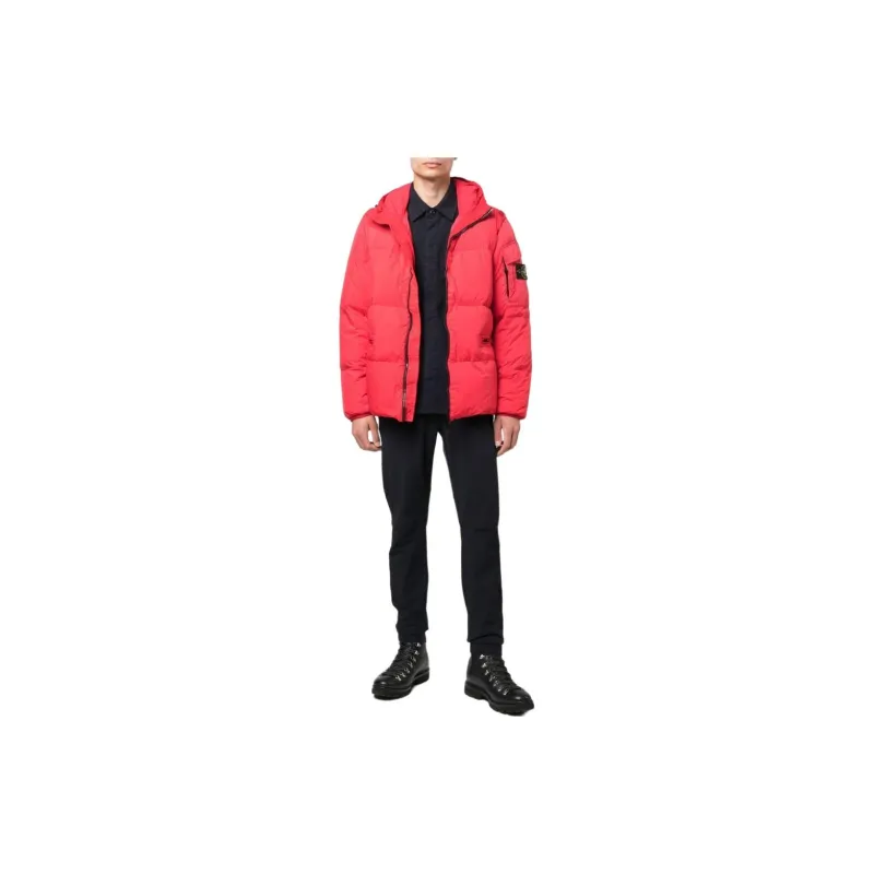 STONE ISLAND Logo Patch Down Jacket-1