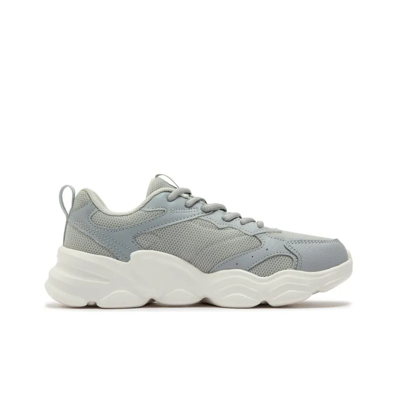 361° Cushioning Wear Resistant Low Top Casual Running Shoes Women's Gray-1