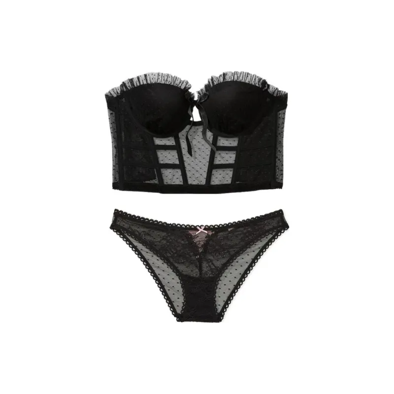 Victoria's Secret Underwear Set Women's Black-0