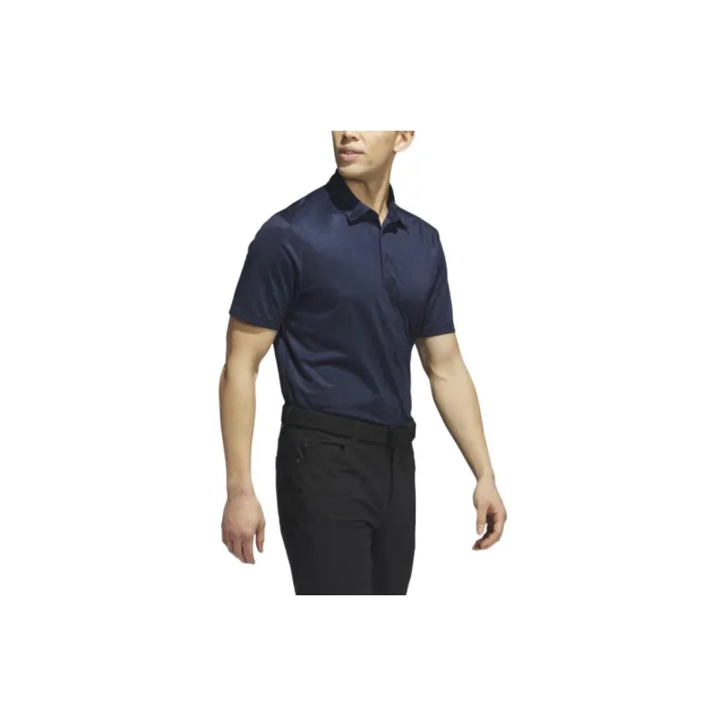 Adidas ALLOVER PRINT Core Allover Print Golf Polo Shirt Golf Apparel Men's Preppy Marine Blue-1