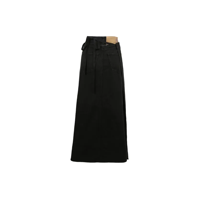 MM6 Maison Margiela Denim Long Skirt Women's Black-1