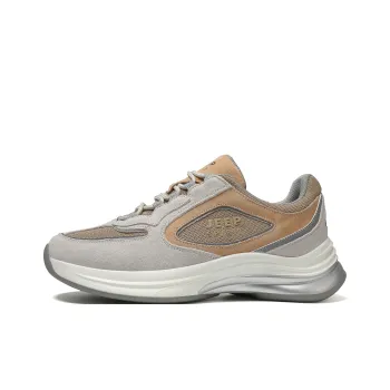 JEEP SPIRIT Anti Slip Wear Resistant Breathable Lightweight Height Increasing Low Top Casual Shoes Men's Moon Dust Gray