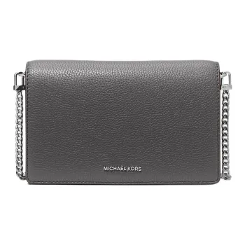 MICHAEL KORS Jet Set Litchi Grain Leather Shoulder Bag Crossbody Bag Medium Size Women's Slate Gray