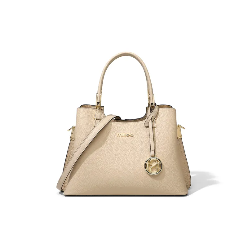 MILLIE'S Cow Leather Shoulder Bag, Crossbody Bag, Handbag Regular Women's Apricot-2