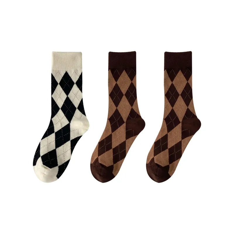 XXLLG Mid Calf Socks Women's 3 Pack Mixed Color-10