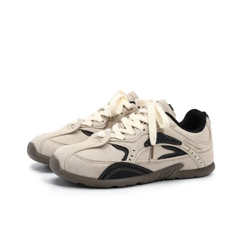 Feiyue Skateboard Shoes Women's Low Top Brown/Khaki-1