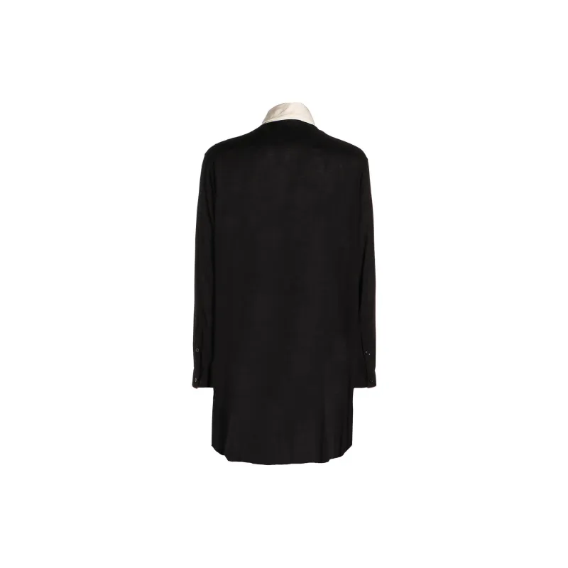 Yohji Yamamoto U-Stand Collar Buttoned Long-Sleeved Shirt-1
