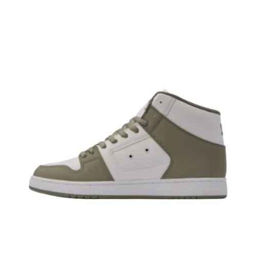 DC Shoes Skateboard Shoes Men High-Top White/Green