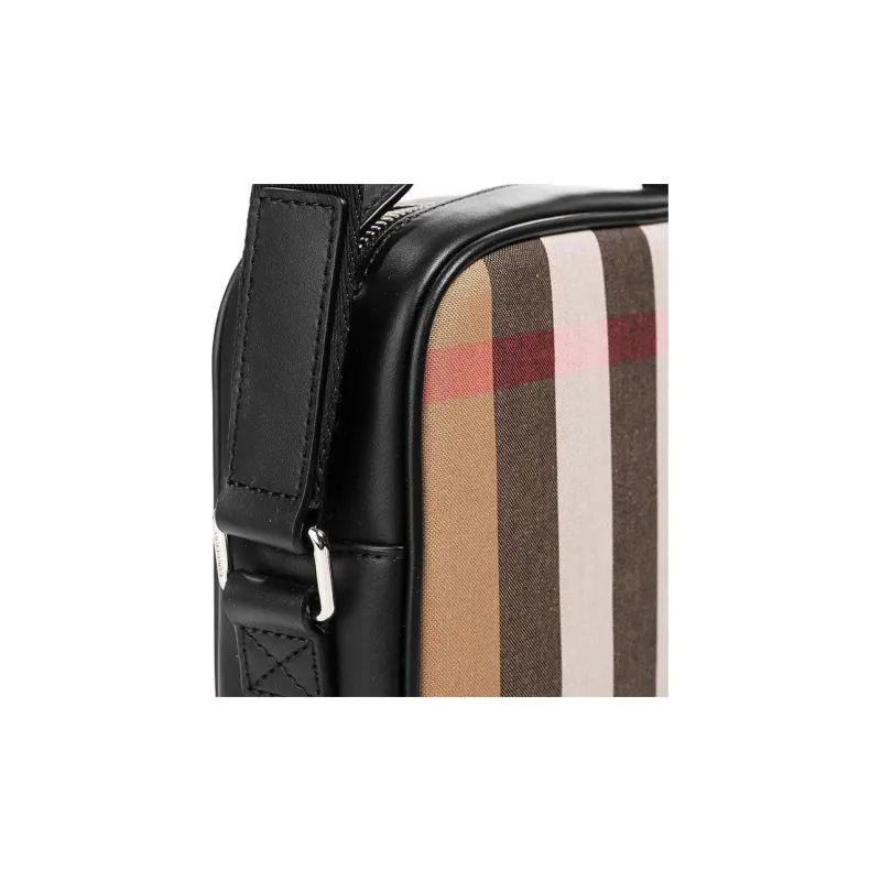 Burberry Cotton Crossbody Bag Shoulder Bag Men's Brown-6
