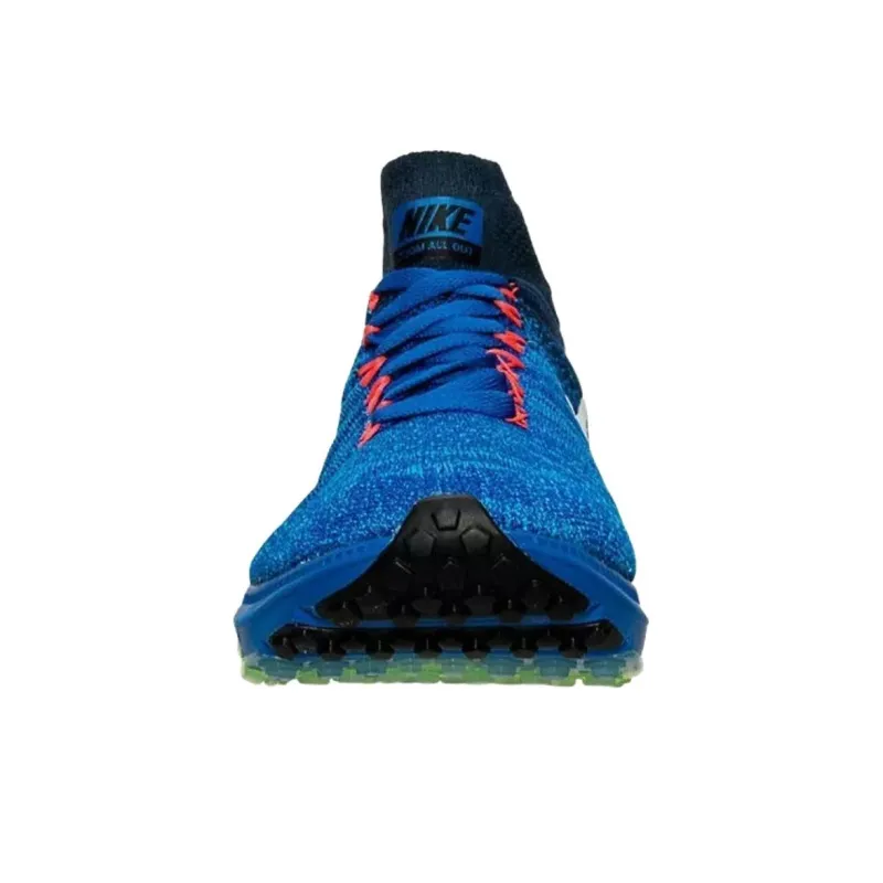 Nike Zoom All Out Flyknit Slip-Resistant Mid-Top Running Shoes Women's Blue-2