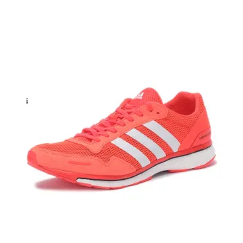 Adidas Adizero Adios SMC Anti-Slip Wear-Resistant Low-Top Running Shoes Unisex Fluorescent Red