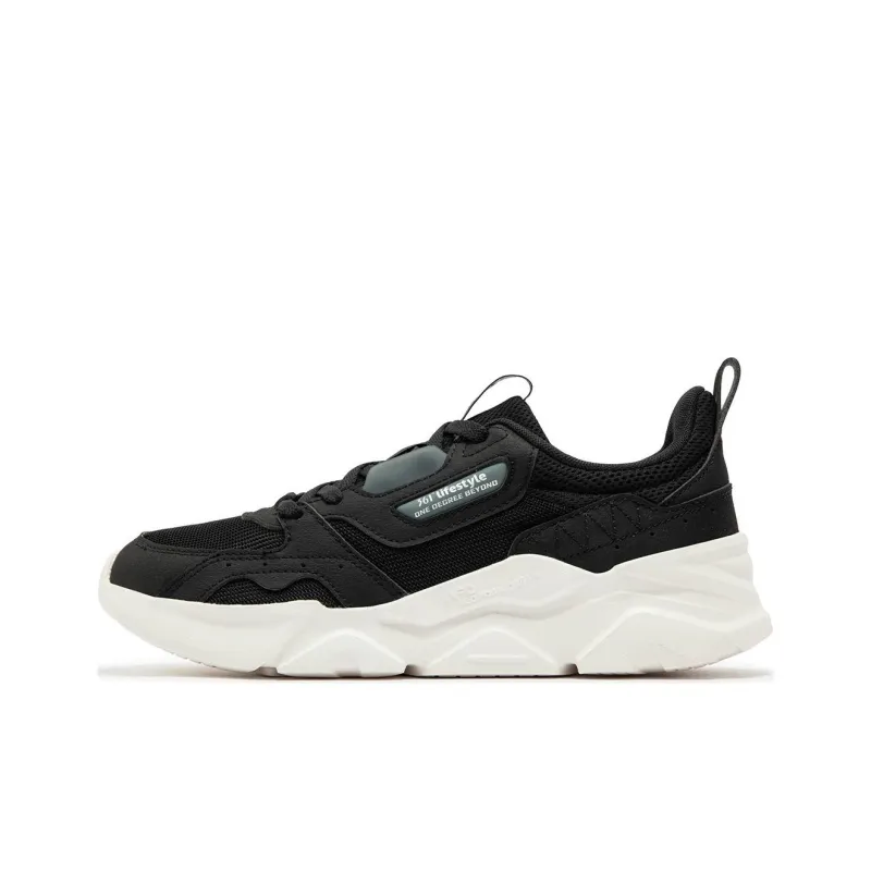 361° Wear resistant And Lightweight Low Top Casual Shoes Men's Black White-0
