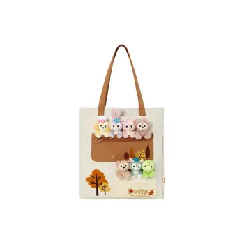 Disney Fabric Shanghai Disney Seven Treasure Bag Tote Shopping Bag Shoulder Bag Regular Unisex Beige