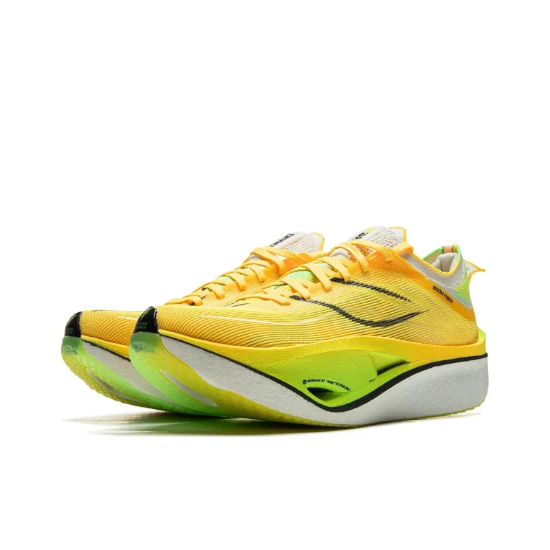 LINING Feidian 4 Ultra Running Shoes Unisex Low Top Yellow Green-2