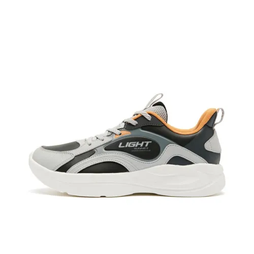 QIAODAN Slip Resistant Low Top Running Shoes Men's Gray Black