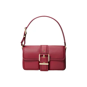 MICHAEL KORS Colby Leather Handbag Shoulder Bag Medium Size Women's Deep Red