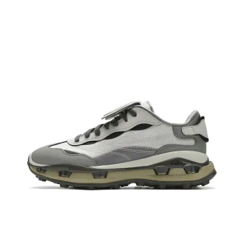 FILA KM2 Breathable Low Top Running Shoes Men's Silver Green