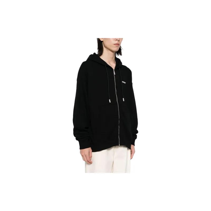 OFF WHITE Graphic Print Hooded Jackets-4