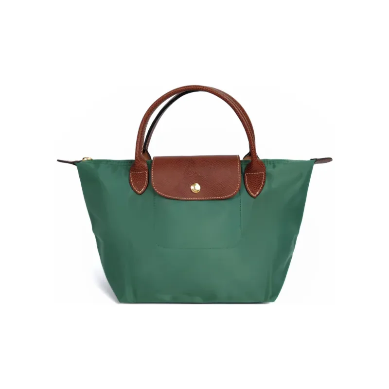 LONGCHAMP Le Pliage Polyamide Canvas With Leather Dumpling Bag Handbags Small Size Women's Sage-0