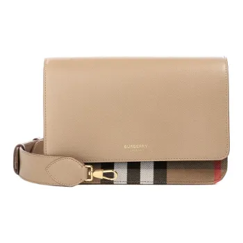 Burberry Calfskin Crossbody Bag, Shoulder Bag Women's Beige