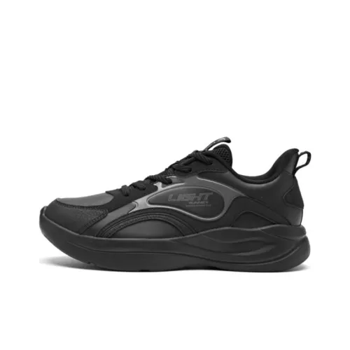 QIAODAN Running Shoes Men Low-Top Black/Power Button Gray