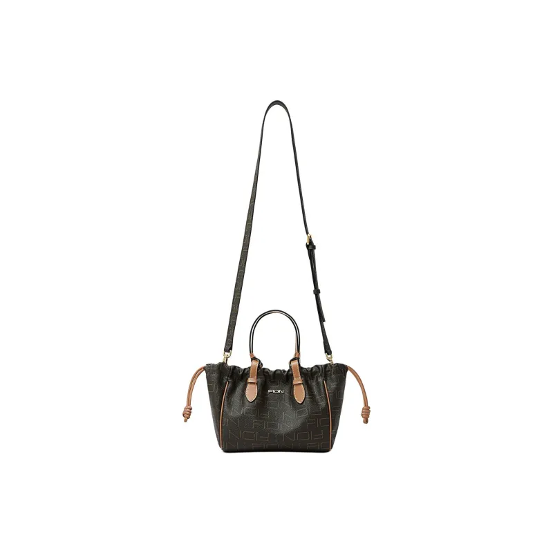 FION Artificial Leather Crossbody Bag, Shoulder Bag Women's Coffee/Tea Brown-4