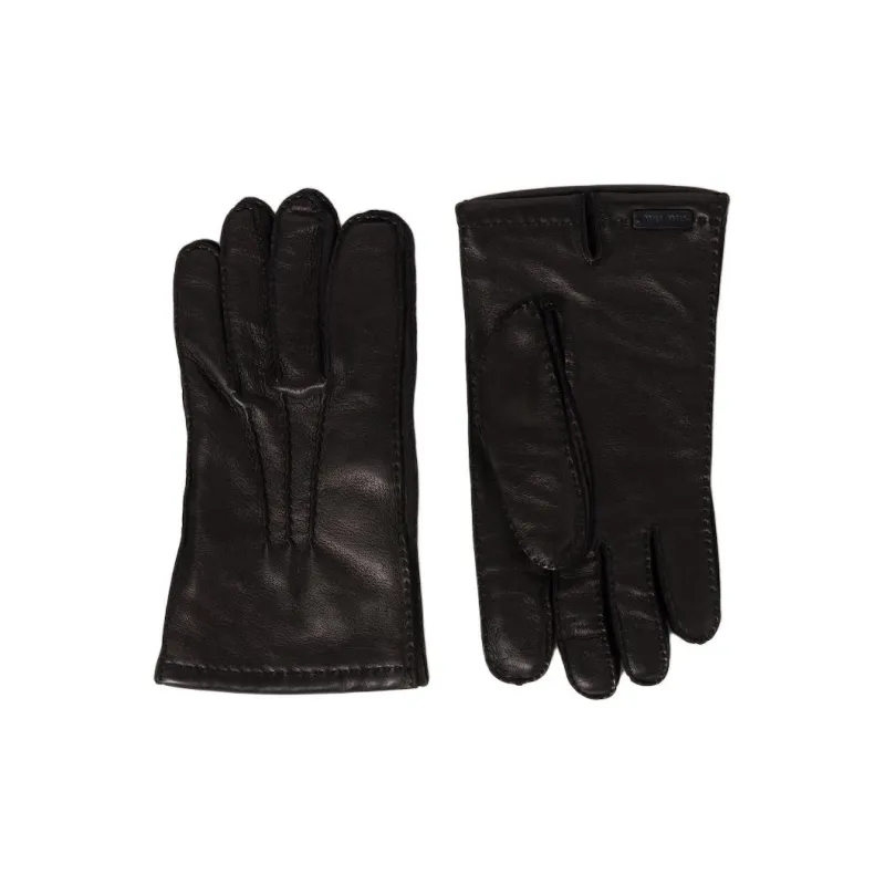 MIU MIU Nappa Leather Gloves Women's Black-0