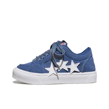 Medd Puffy Shoes Lightweight Low Top Skateboard Shoes Women's Sea Blue