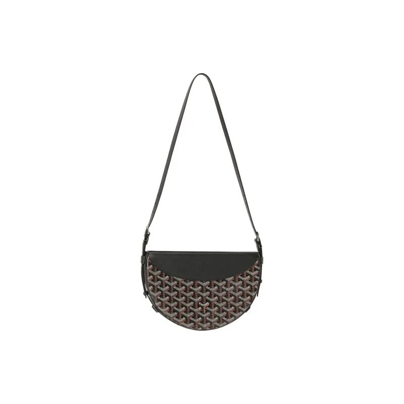 GOYARD Canvas With Calfskin Swift Bag Shoulder Bags Unisex Black-0