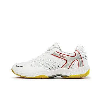 Kawasaki Wind chasing Series Abrasion Resistant, Breathable, Lightweight Low Top Badminton Shoes Unisex White Yellow