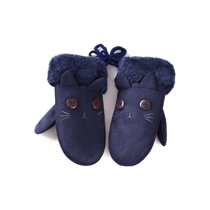 Yamaichi Maru Suede Knit Gloves Kids'-1