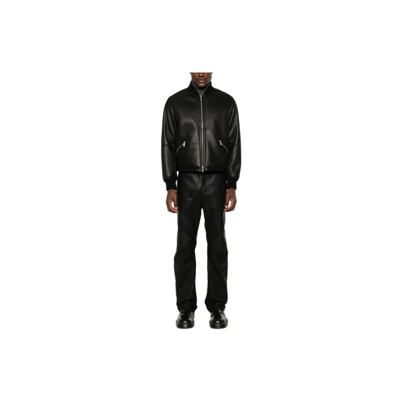 Ferragamo Leather Bomber Jacket-1