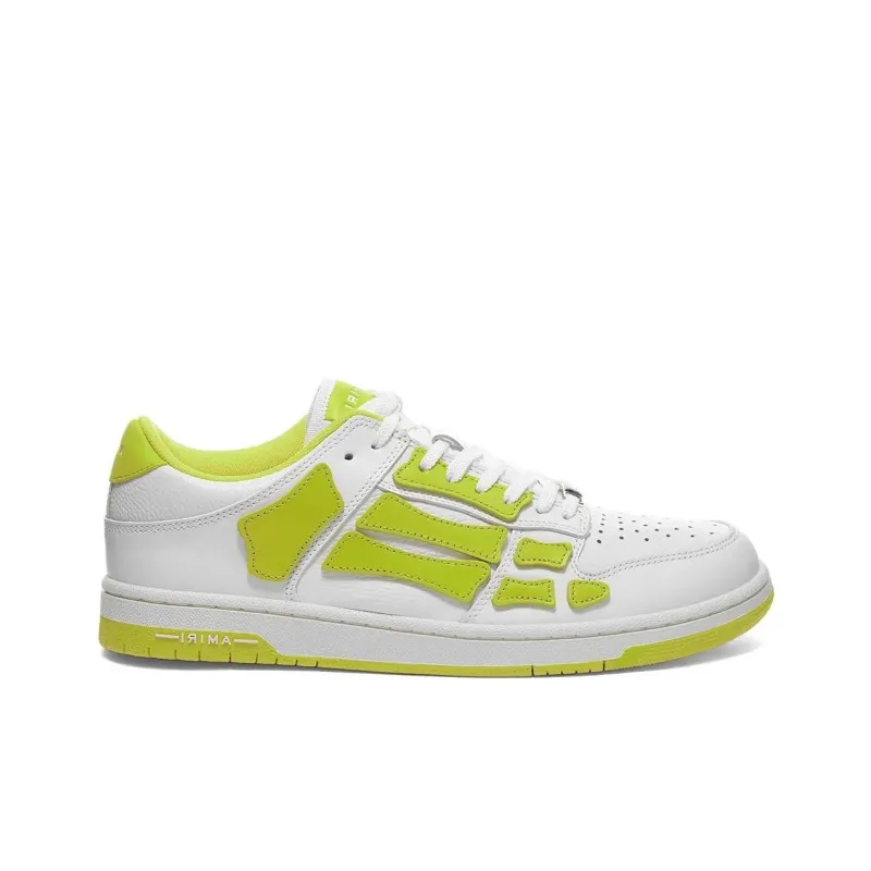 AMIRI Skel Top Low Low Top Stylish Skateboarding Shoes Men's White Yellow-1