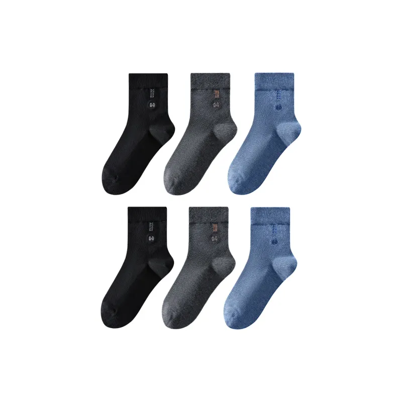 H YXIANG Mid Calf Socks Men's 6 Pack-13
