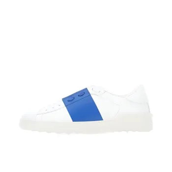 Valentino Open Low Top Stylish Skateboarding Shoes Men's White Blue