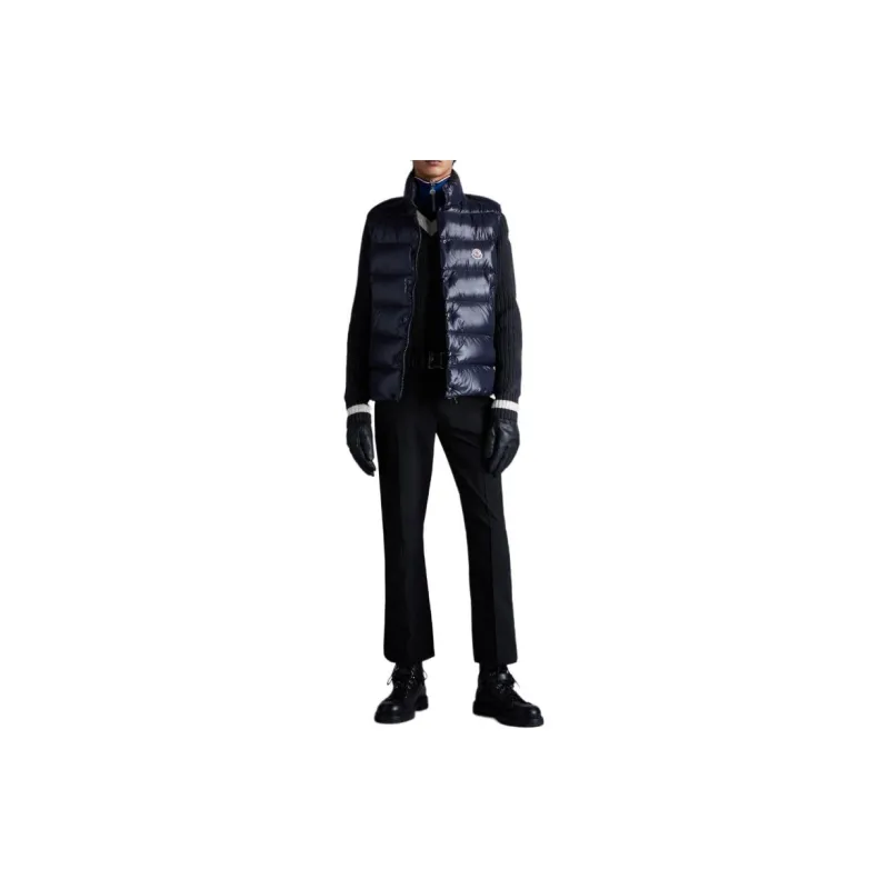 Moncler Tibb Series Vests Men Marine Blue-1
