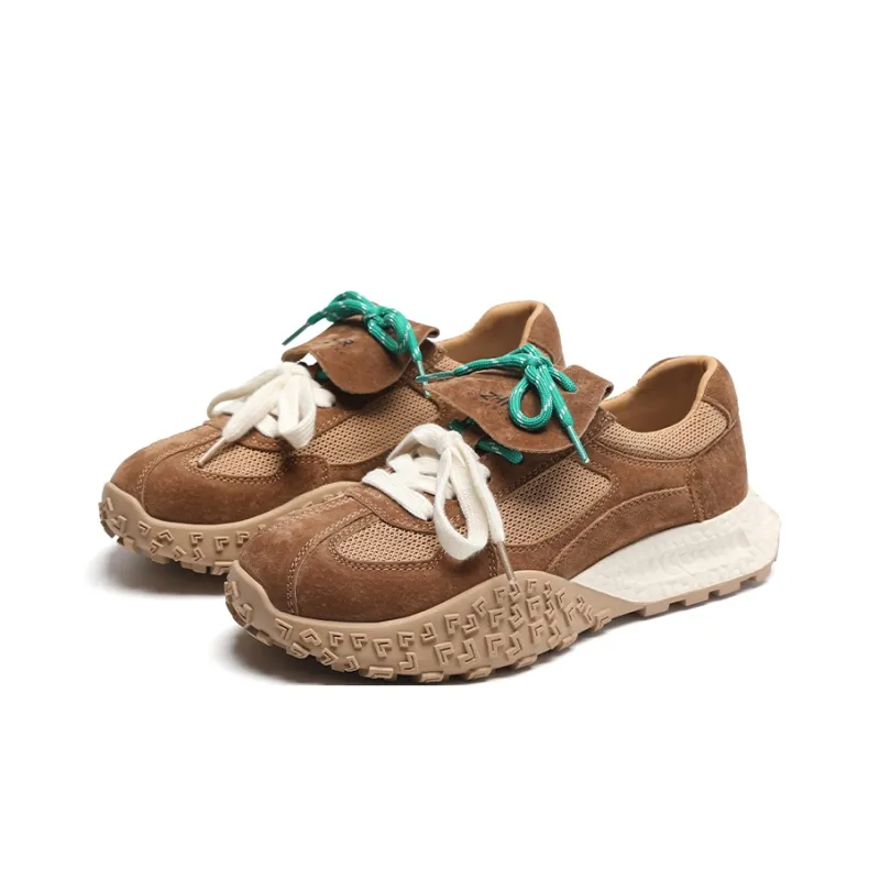 ZHR German Army Trainers Wear-Resistant Height Increasing Low-Top Skateboard Shoes Women's-6