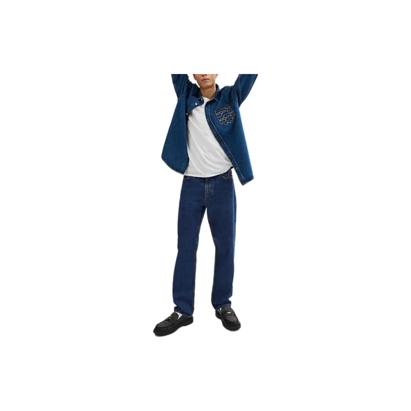 COACH SS24 Jeans Men's Dark Blue-1