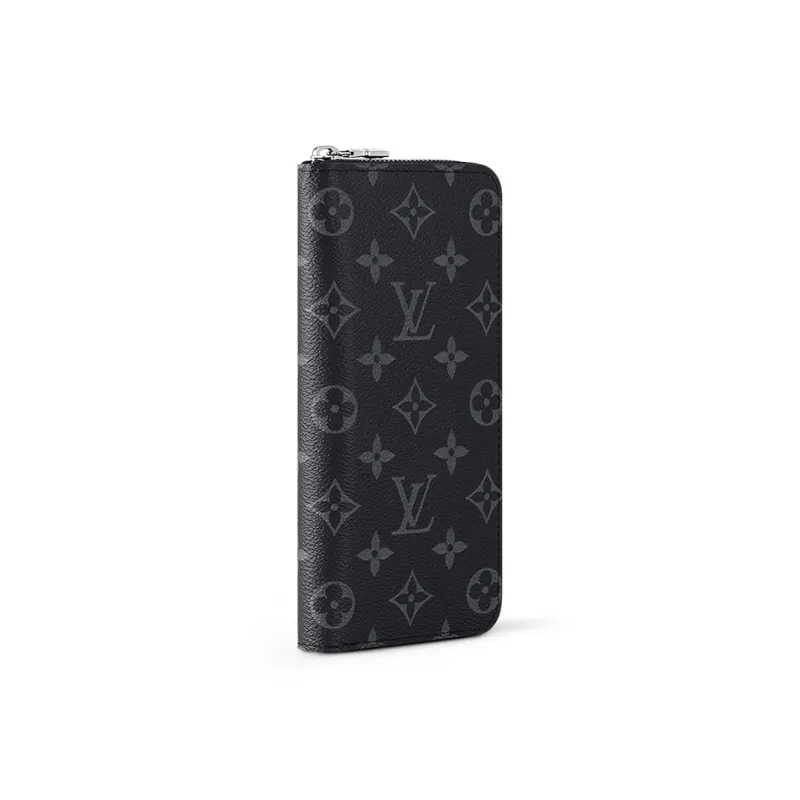 LOUIS VUITTON Vertical Zippy Wallet Monogram Eclipse Black/Gray-1