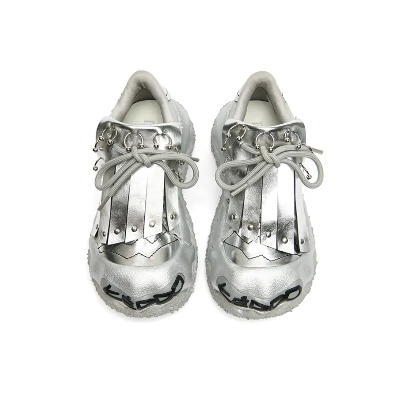 KEDDO Paint Is Not Dry Wear-Resistant Low-Top Chunky Sneakers Unisex-9