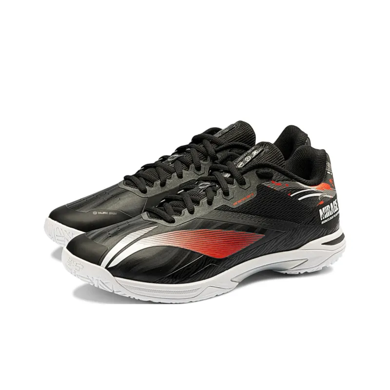 LiNing Anti Slip Wear Resistant Low Top Badminton Shoes Unisex Black-1